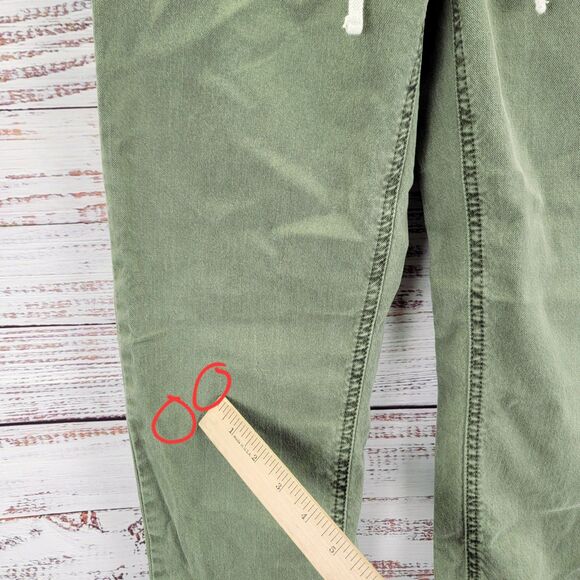 Paige Pants Womens 26 Green Christy Stretch Drawstring Elastic Waist Straight - Picture 3 of 11